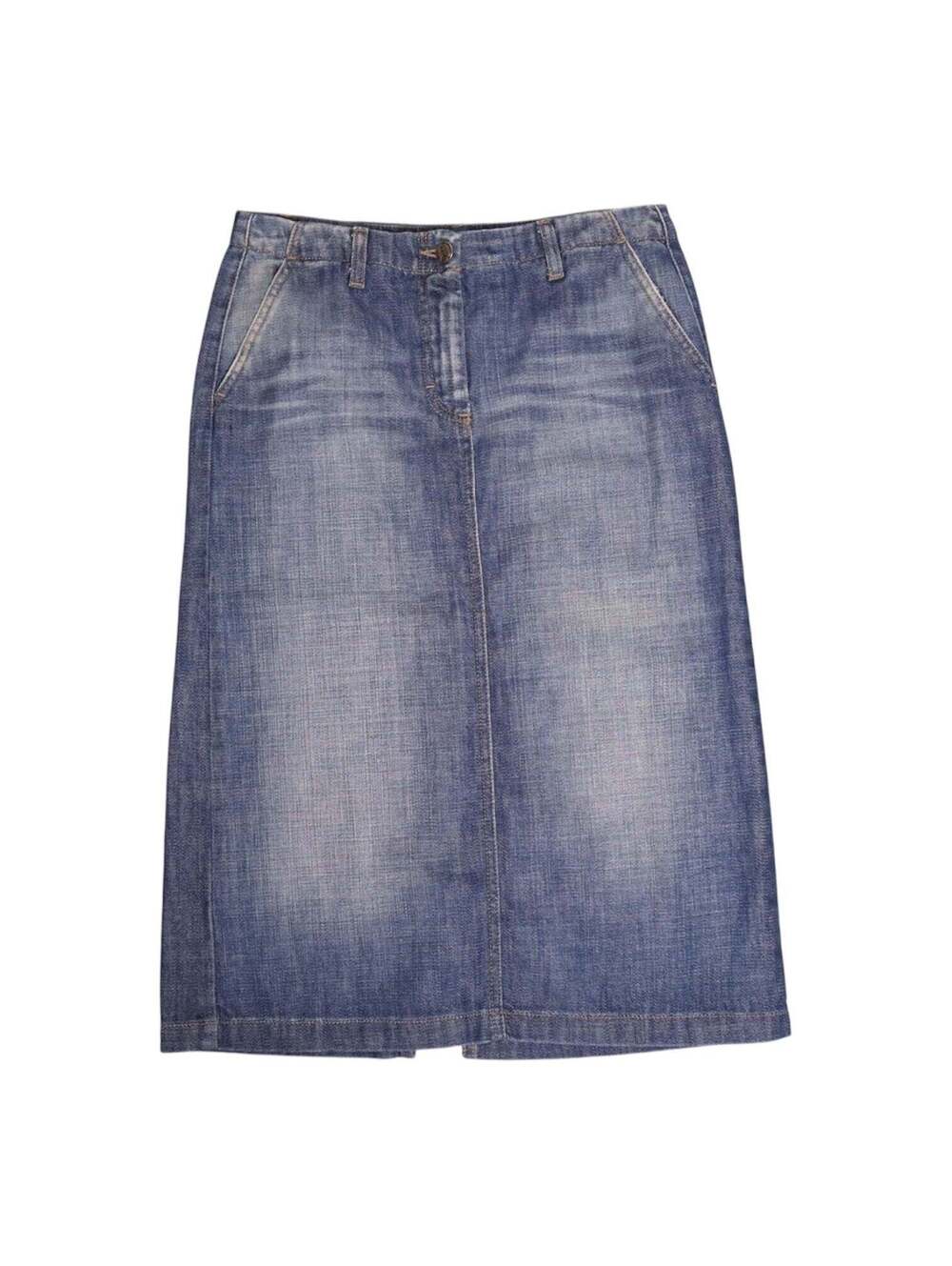 Y2K Italian Brand Denim Midi Skirt (S)